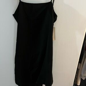 Elegant Black Slip Dress with Tie Back